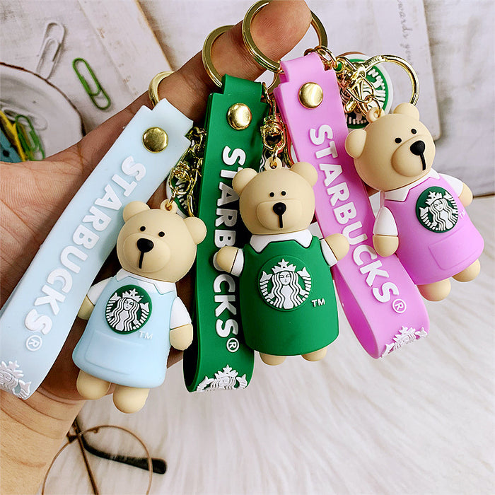 Wholesale Cartoon PVC Cute Bear Keychain (F) JDC-KC-DMF007