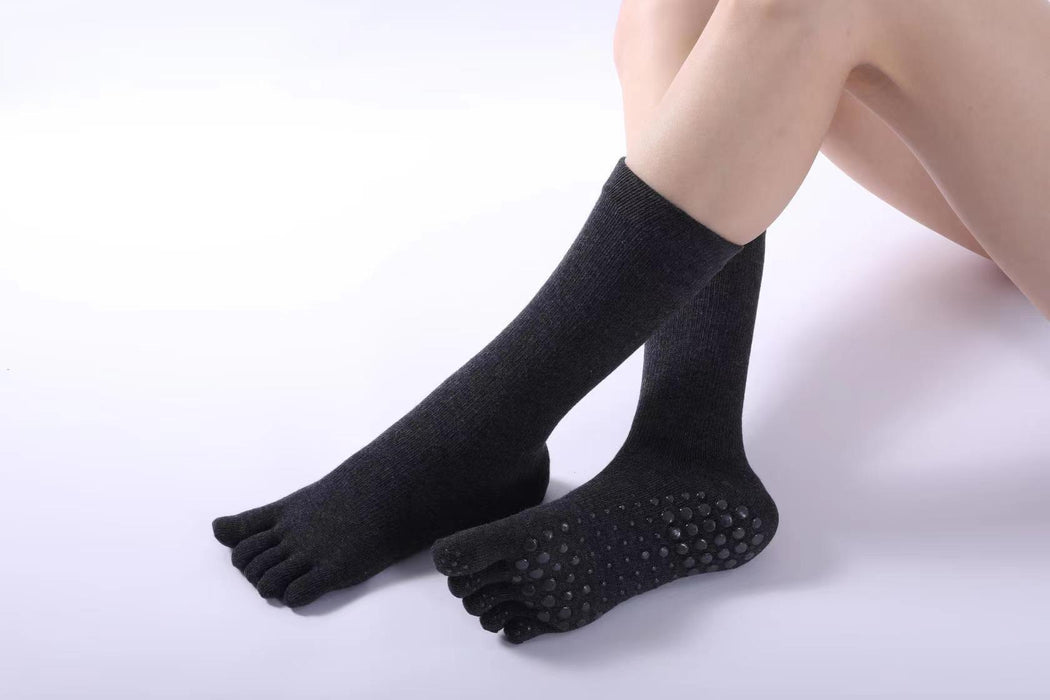 Wholesale Sock Cotton PVC Yoga Non-slip Wear-Resistant Aerobics Feet Five Finger Socks JDC-SK-TYS001