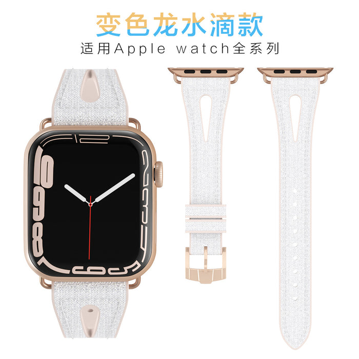 Wholesale Watch Strap Apple Apple Iwatch7 Strap Chameleon Silicone Strap JDC-WD-LingY001