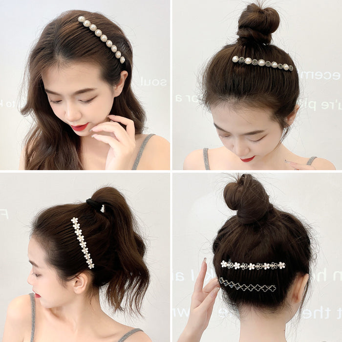 Wholesale pearl hair comb insert comb broken hair finishing artifact hair clip back head clip JDC-HC-tengZ003