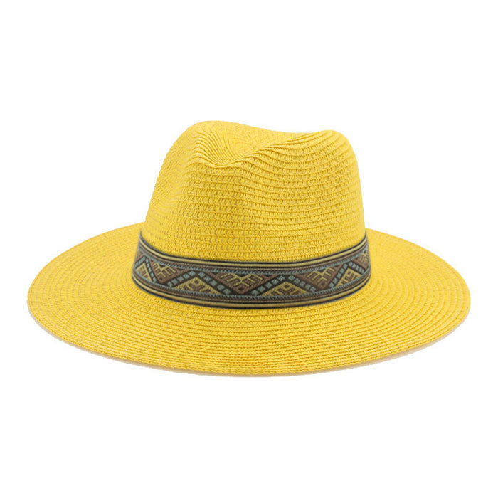 Jewelry WholesaleWholesale Paper Straw Hat Summer Men's Top Hat JDC-FH-Guanchuan014 Fashionhat 冠川 %variant_option1% %variant_option2% %variant_option3%  Factory Price JoyasDeChina Joyas De China