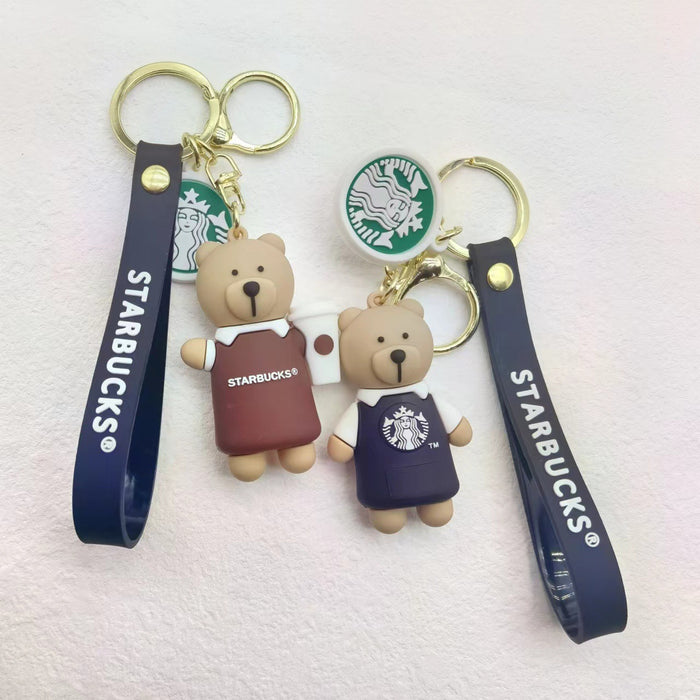 Wholesale Keychains PVC Hardware Cute Cartoon Bear (M) MOQ≥2 JDC-KC-LiangQ002