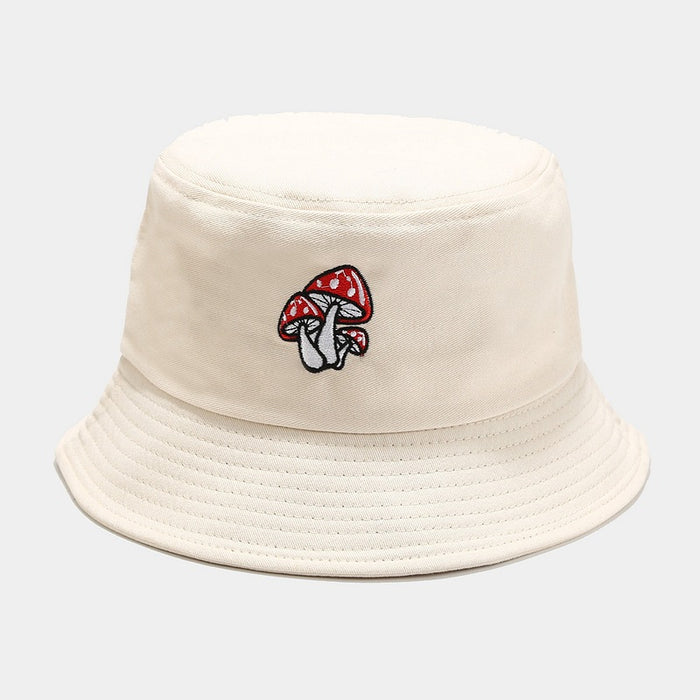 Wholesale cute three mushroom embroidery fisherman hat MOQ≥2 JDC-FT-LvYi001