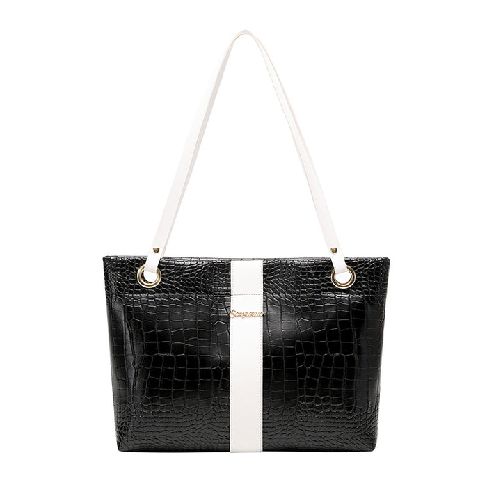 Wholesale Handbag PU Colorblock Crocodile Pattern Large Capacity JDC-HB-Zhonghao001