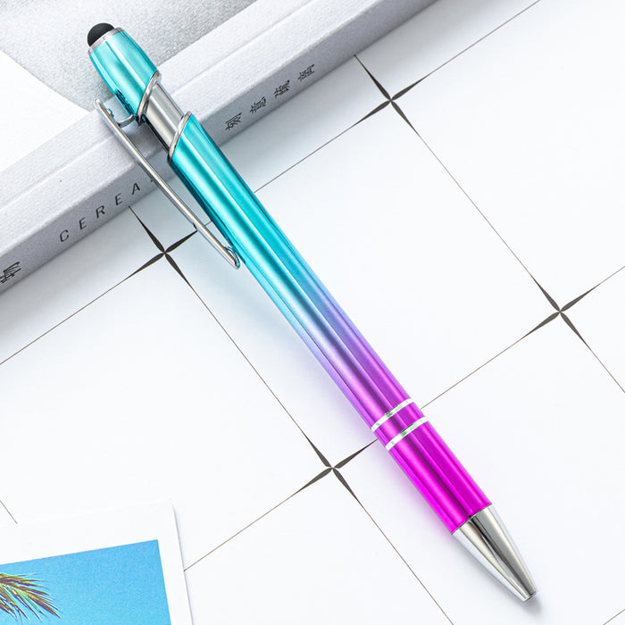 Wholesale Gradient Color Press Metal Ballpoint Pen MOQ≥2 JDC-BP-Huah052