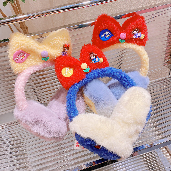 Wholesale Earmuffs Plush Cute Cartoon Bow Warm Outdoor Ear Defenders JDC-EF-HaN008