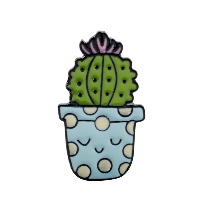 Jewelry WholesaleWholesale Cartoon Cactus Succulent Electroplating Alloy Brooch JDC-BC-AWen001 Brooches 艾文 %variant_option1% %variant_option2% %variant_option3%  Factory Price JoyasDeChina Joyas De China