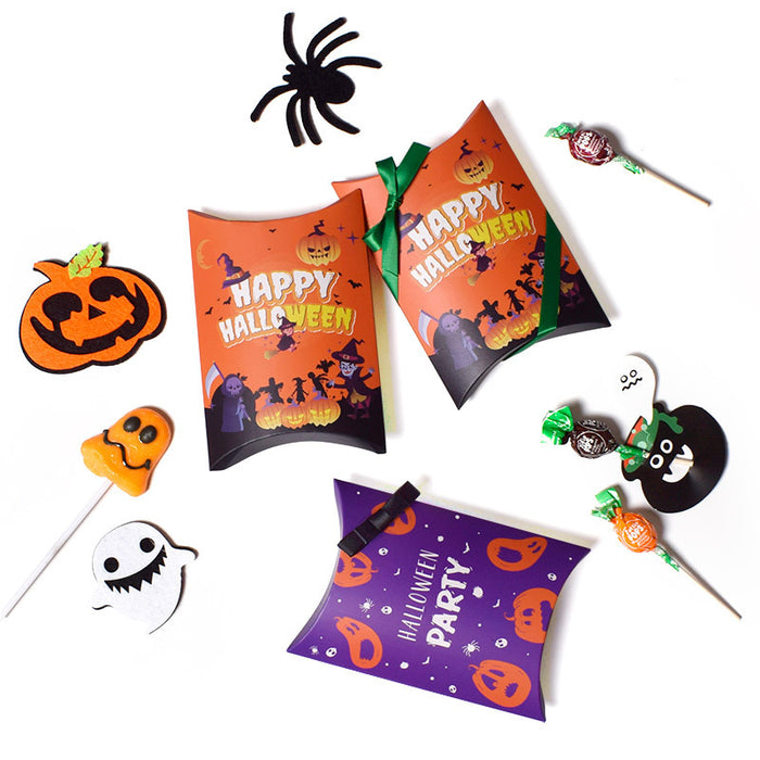 Wholesale Gift Bag Halloween Themed Paper Bag Candy Pillow Box MOQ≥25 JDC-GB-MengZ001