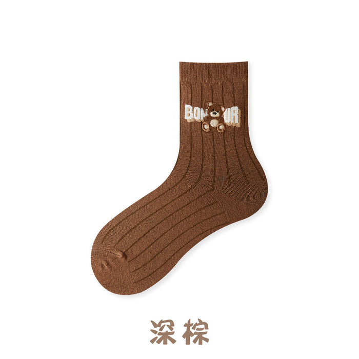 Wholesale Socks Cotton Cute Bear Warm Socks MOQ≥2 JDC-SK-JiaF006