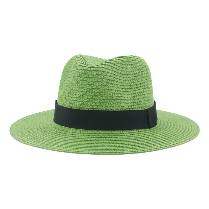 Jewelry WholesaleWholesale Black Belt Outdoor Beach Straw Hat JDC-FH-Guanchuan003 Fashionhat 冠川 %variant_option1% %variant_option2% %variant_option3%  Factory Price JoyasDeChina Joyas De China