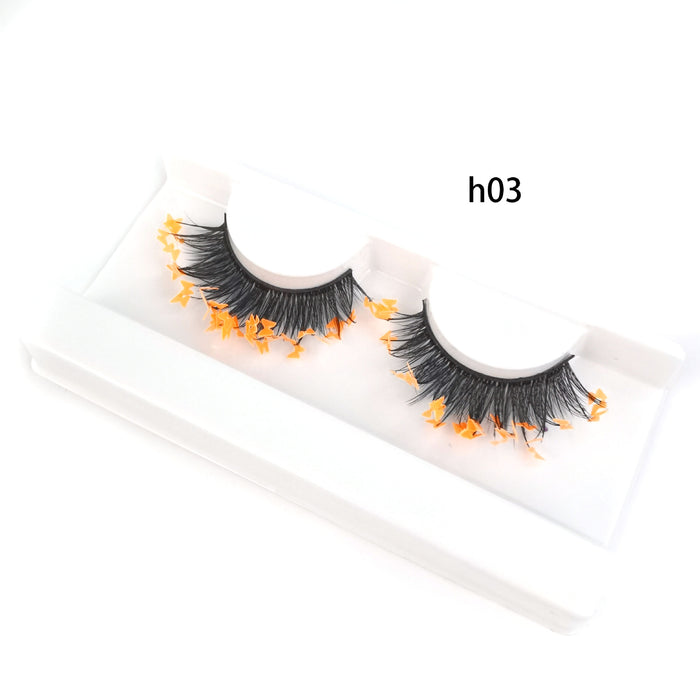 Wholesale Pair of Color 3D False Eyelashes Butterfly Sequins MOQ≥5 JDC-EY-XLin002