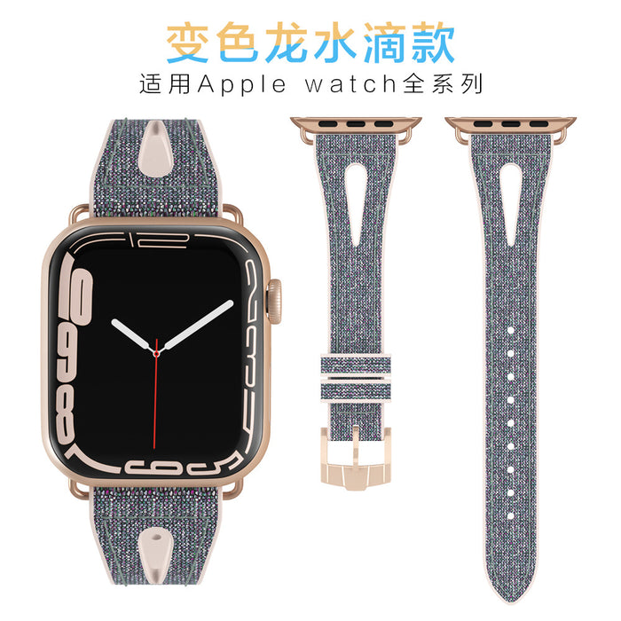 Wholesale Watch Strap Apple Apple Iwatch7 Strap Chameleon Silicone Strap JDC-WD-LingY001