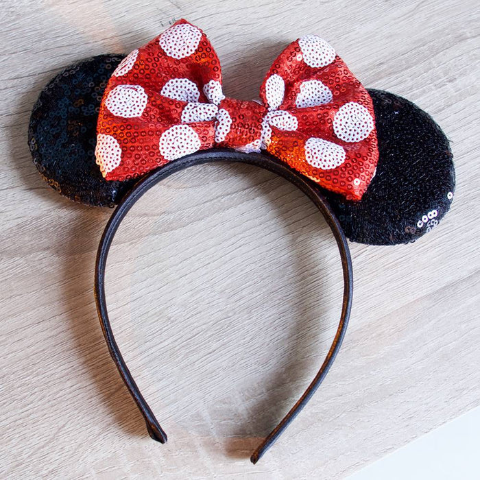 Jewelry WholesaleWholesale sequin polka dot bow round ear hair band JDC-HD-YL002 Headband 雅伦 %variant_option1% %variant_option2% %variant_option3%  Factory Price JoyasDeChina Joyas De China