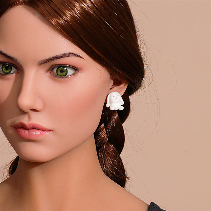 Wholesale Earring Flocking Cute Stereo Cartoon JDC-ES-GuTe032