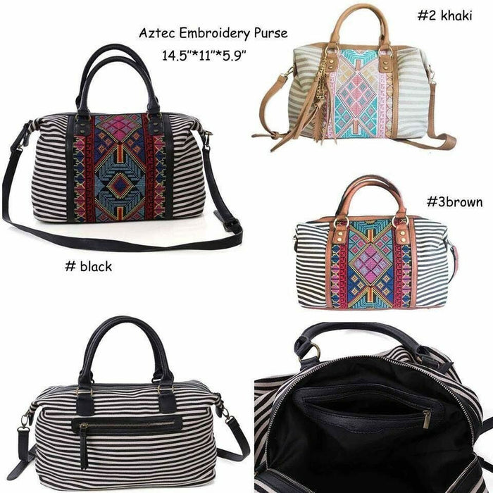 Wholesale Shoulder Bag Canvas Embroidered Travel Bag MOQ≥3 JDC-SD-HMLD001