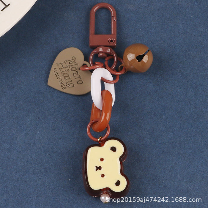 Jewelry WholesaleWholesale Cute Love Bells Alloy Acrylic Keychain MOQ≥2 JDC-KC-YiHan003 Keychains 伊菡 %variant_option1% %variant_option2% %variant_option3%  Factory Price JoyasDeChina Joyas De China