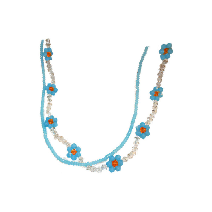 Wholesale Sweet Crystal Flower Necklace JDC-NE-BY075