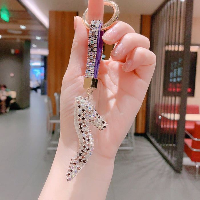 Jewelry WholesaleWholesale Rhinestone High Heels Metal Keychain MOQ≥2 JDC-KC-STian003 Keychains 烁天 %variant_option1% %variant_option2% %variant_option3%  Factory Price JoyasDeChina Joyas De China