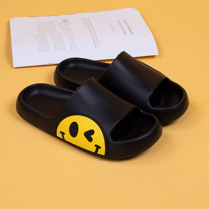 Wholesale sandals household female male couple parent-child cartoon smiley sandals JDC-SP-MKS001