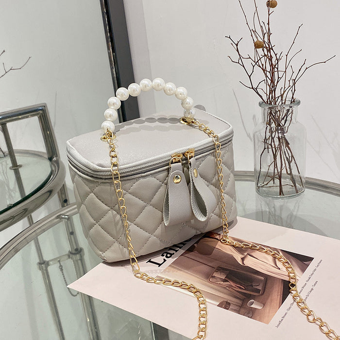 Wholesale PU shoulder bag pearl hand chain JDC-SD-Linshan003