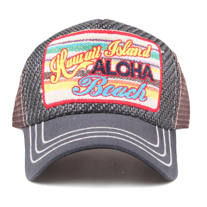 Wholesale beach new patch mesh cap baseball cap JDC-FH-ZhiLa001