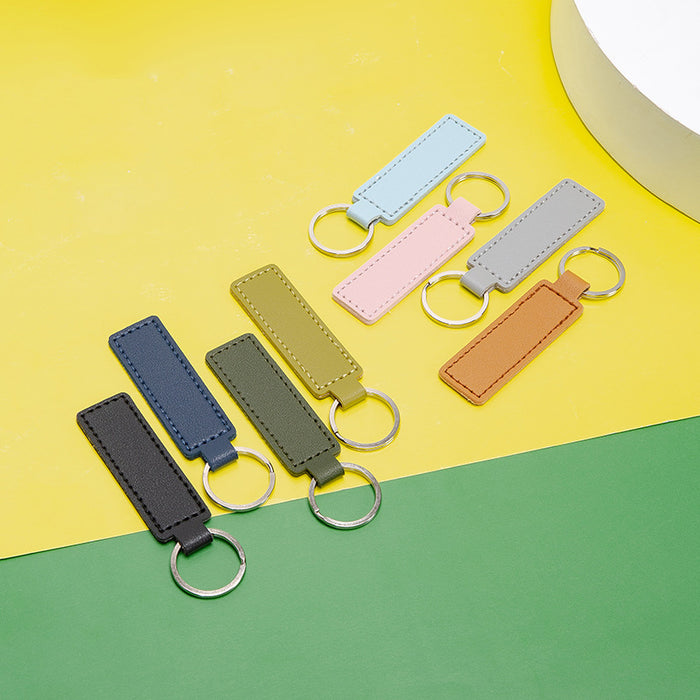 Wholesale Keychains PU Leather Car Simple Solid Color JDC-KC-XingR001