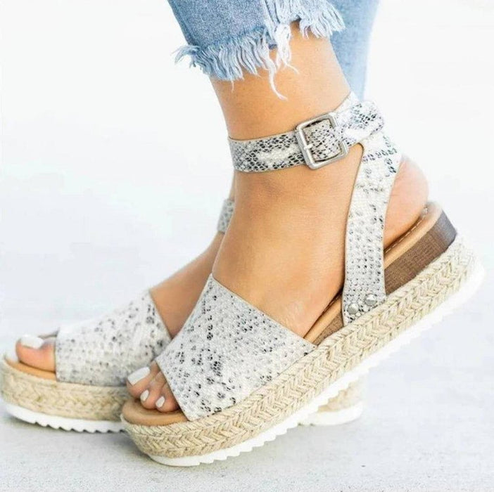 Jewelry WholesaleWholesale Platform Hemp Rope Straw Roman Leopard Sandals JDC-SD-LuQ001 Sandal 亮光 %variant_option1% %variant_option2% %variant_option3%  Factory Price JoyasDeChina Joyas De China