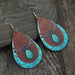 Jewelry WholesaleWholesale vintage cow water drop turquoise leather earrings JDC-ES-saip036 Earrings 赛蒲 %variant_option1% %variant_option2% %variant_option3%  Factory Price JoyasDeChina Joyas De China