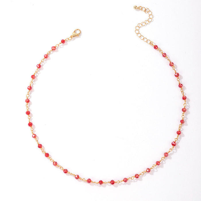 Jewelry WholesaleWholesale color loose stone hanging red rice Bead Necklace JDC-NE-YinH006 Necklaces 颖皓 %variant_option1% %variant_option2% %variant_option3%  Factory Price JoyasDeChina Joyas De China