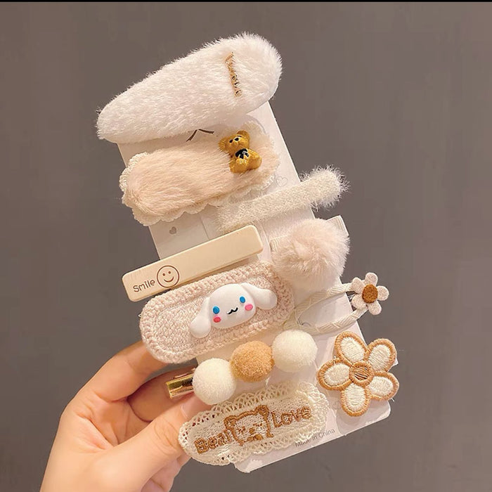 Wholesale milk coffee plush hair clip side clip  JDC-HC-YuTing004