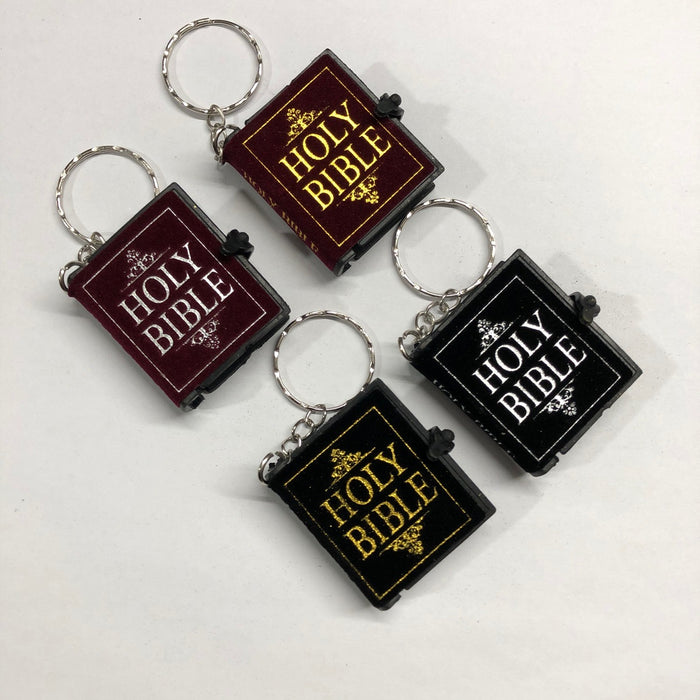 Wholesale Keychain Plush Leather English Bible Keychain MOQ≥2 JDC-KC-WXue002