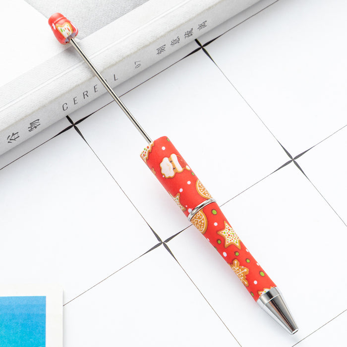 Wholesale DIY Beadable Pens Cow Print Leopard Print Christmas Plastic Pen DIY for Beaded JDC-PN-HuaH006