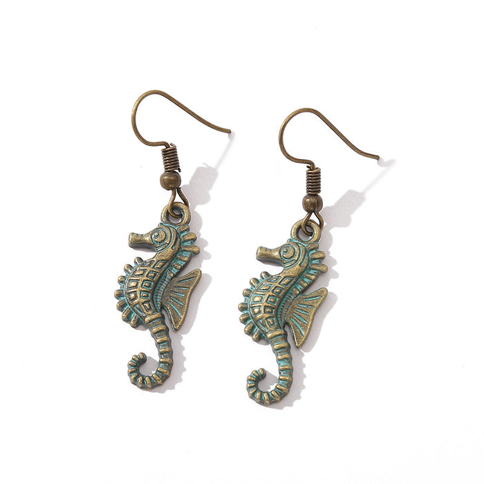 Wholesale boho starfish pearl earrings JDC-ES-Haobiao001