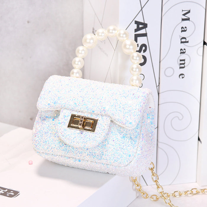 Wholesale Shiny Mini Women's Bag Pearl Handheld Children's Messenger Bag JDC-SD-Yixuan002