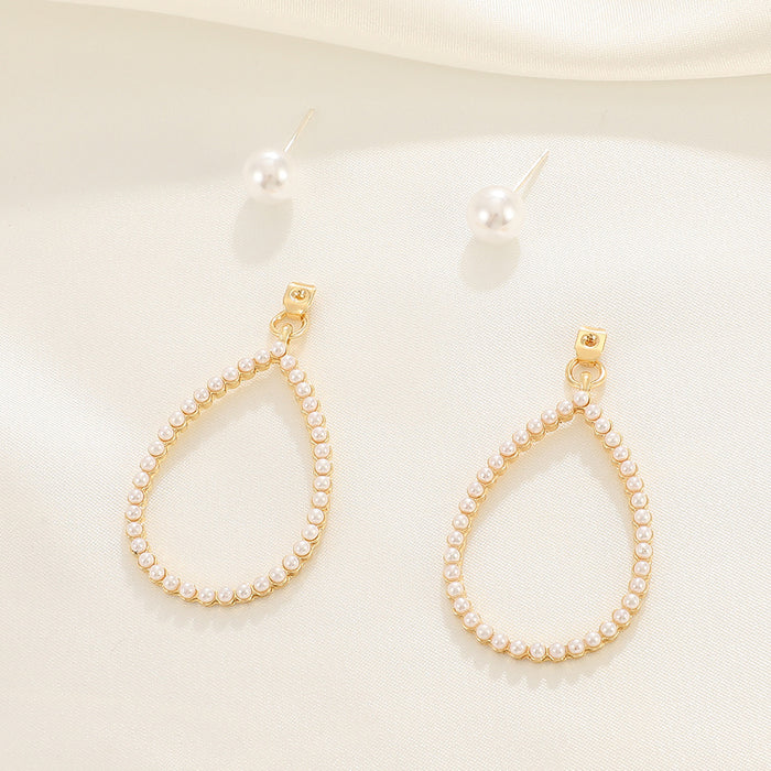 Wholesale Earrings Alloy Vintage Drop Pearl Earrings JDC-ES-A540