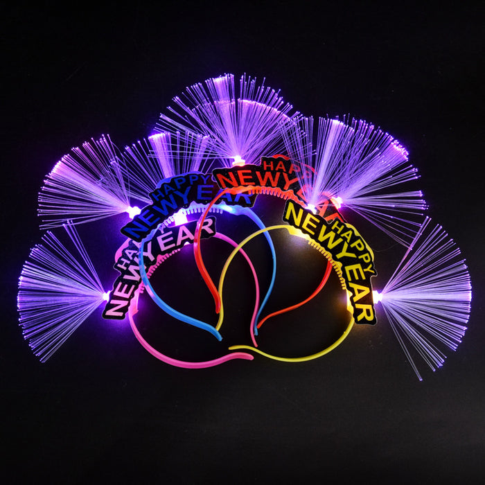 Wholesale Headband Plastic New Year 2023 Luminous LED Random MOQ≥2 JDC-HD-HaL001