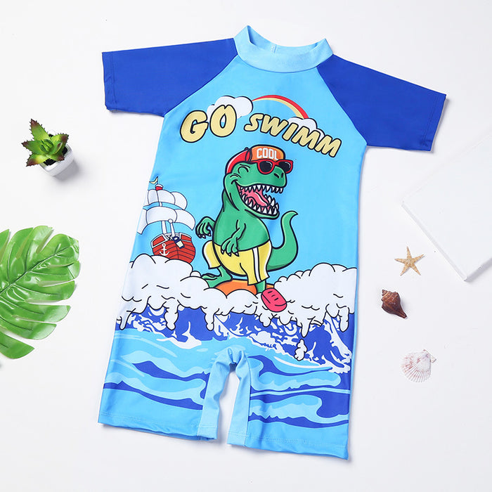 Wholesale swimsuit boy one piece cute cartoon swimming trunks suit JDC-SW- baiy002