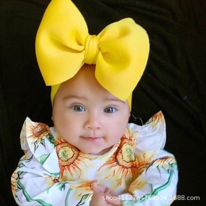 Wholesale baby soft and skin friendly space cotton bow sweatband MOQ≥10 JDC-HD-AMSR002