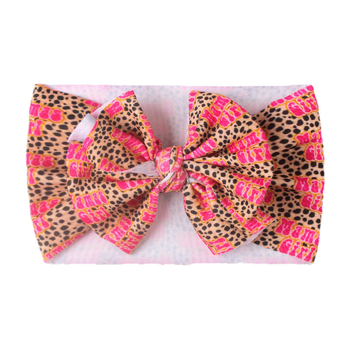 Wholesale DIY Fabric Baby Printed Bow Bandana sweatband JDC-HD-ML032