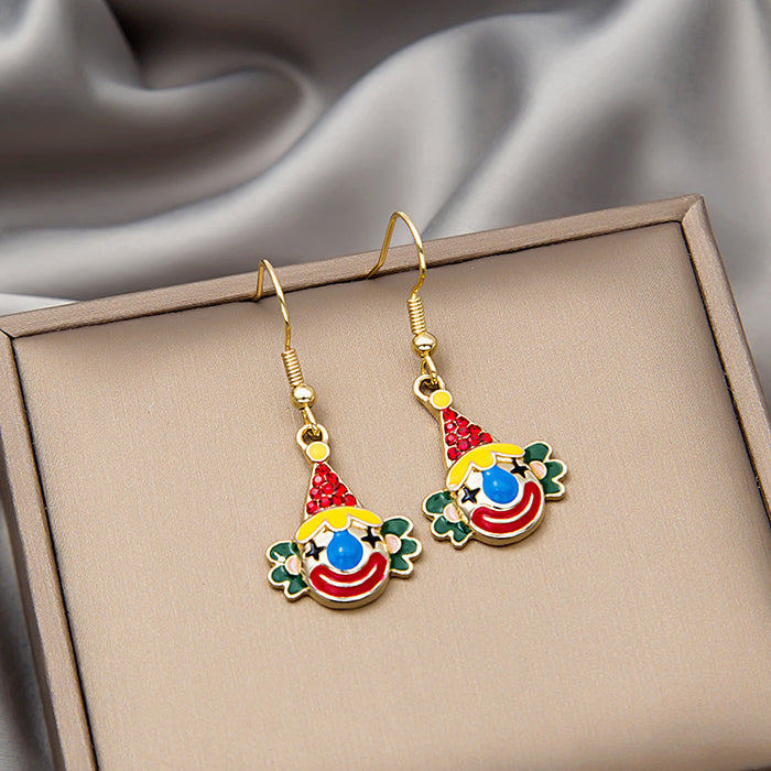 Wholesale Fun Cartoon Asymmetric Oil Drop Earrings JDC-ES-Mdd017