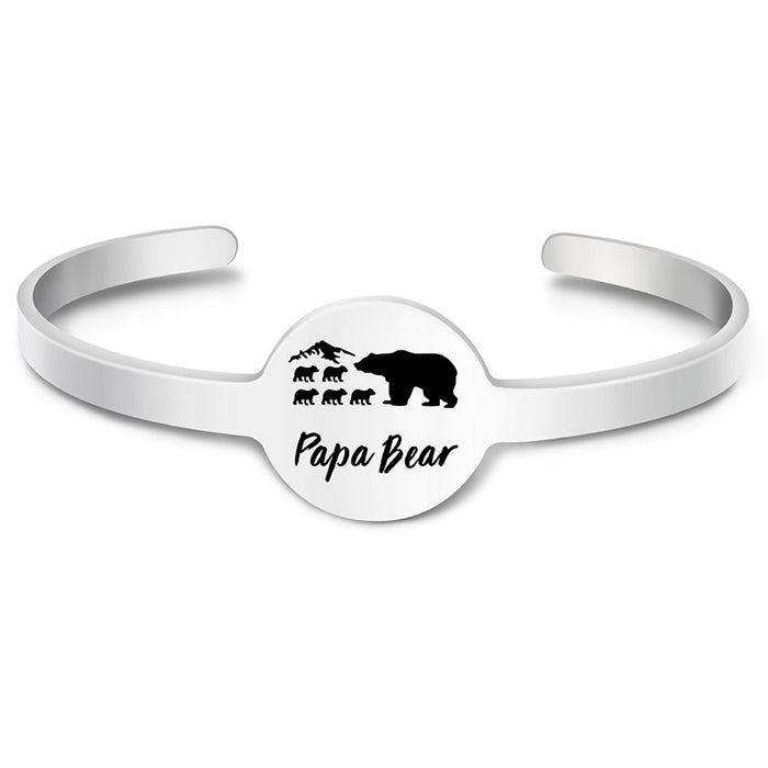 Jewelry WholesaleWholesale stainless steel father's day bear titanium steel bracelet JDC-BT-ganggu007 Bracelet 钢古 %variant_option1% %variant_option2% %variant_option3%  Factory Price JoyasDeChina Joyas De China