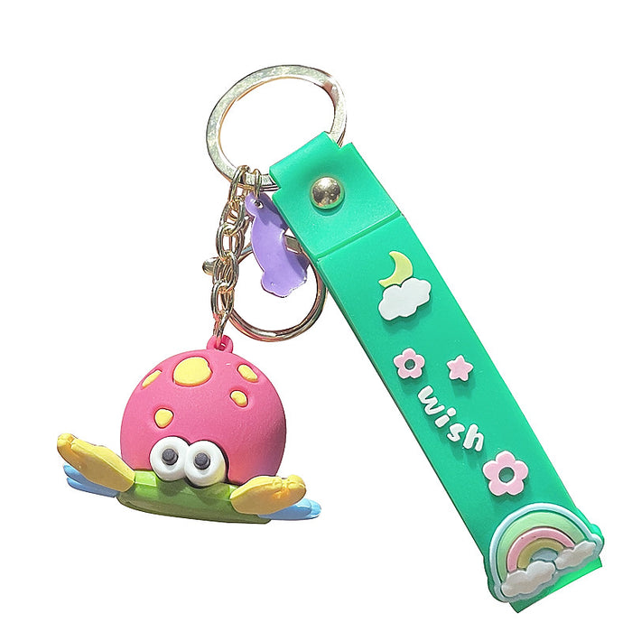 Wholesale cartoon creative ocean series silicone cartoon doll keychain JDC-KC-YuXin001