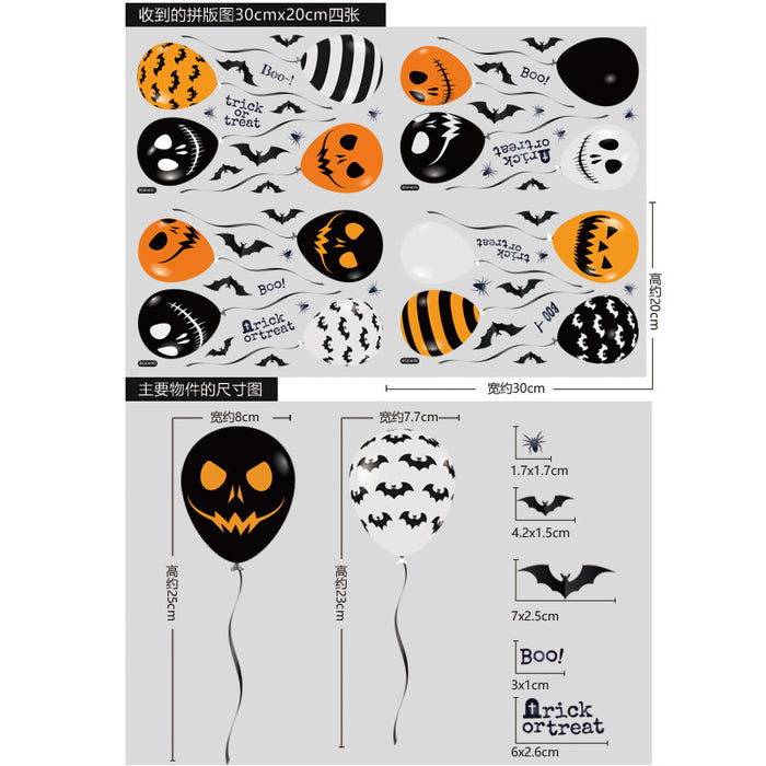 Wholesale stickers electrostatic film shopping mall window horror halloween MOQ≥2 JDC-ST-BOC002