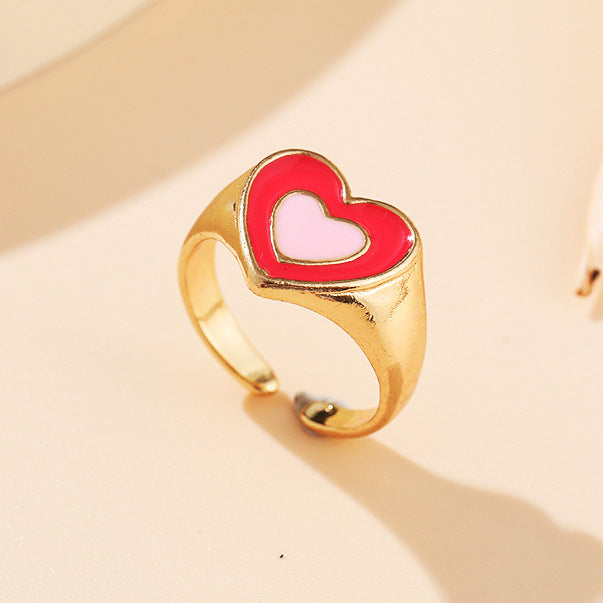 Jewelry WholesaleWholesale Double Heart Alloy Rings JDC-RS-F104 Rings 韩之尚 %variant_option1% %variant_option2% %variant_option3%  Factory Price JoyasDeChina Joyas De China