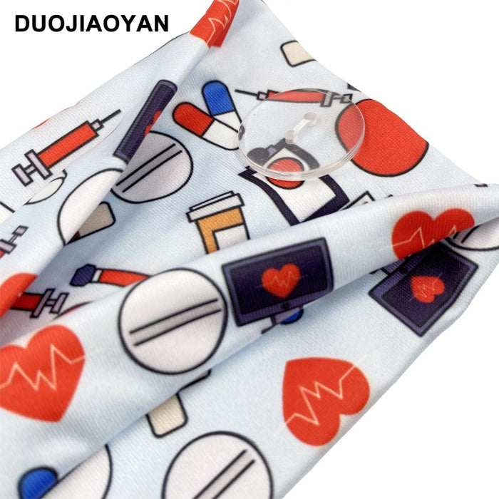 Wholesale Medical Stretch Printed Polyester Anti-Stretch Sweat Absorbent Headband MOQ≥3 JDC-HD-Jiaoy013