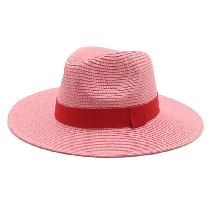 Jewelry WholesaleWholesale Black Belt Outdoor Beach Straw Hat JDC-FH-Guanchuan003 Fashionhat 冠川 %variant_option1% %variant_option2% %variant_option3%  Factory Price JoyasDeChina Joyas De China