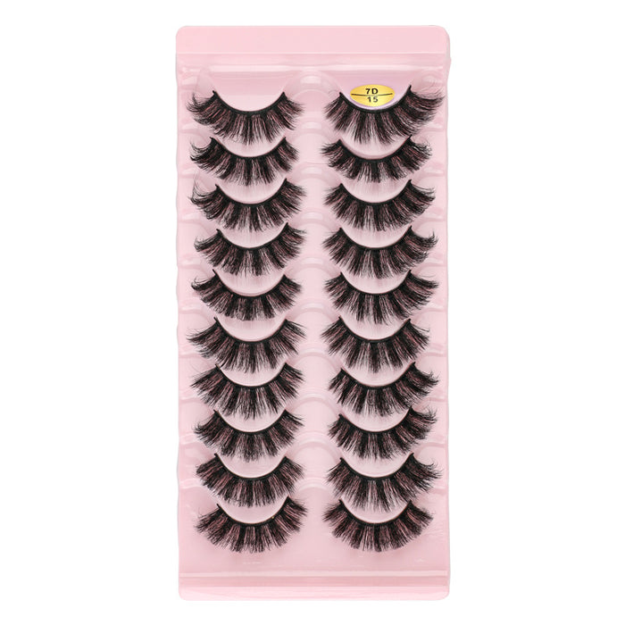 Wholesale volume false eyelashes 7D curling natural thick 10 pairs JDC-EY-LanJL003