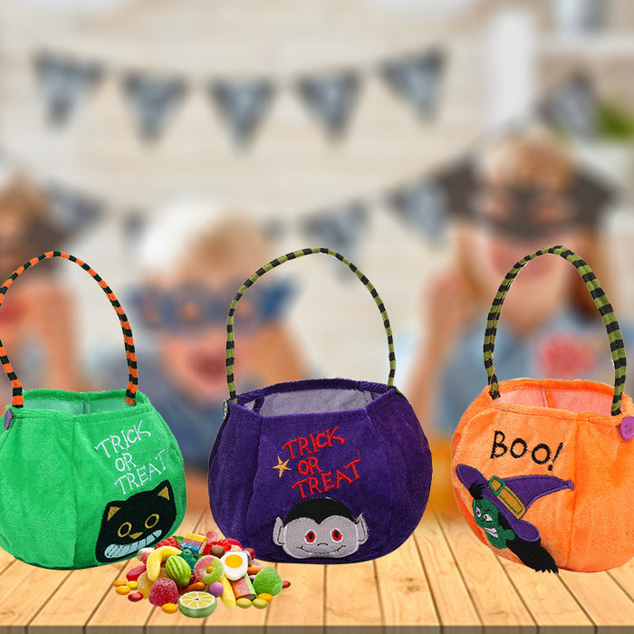 Wholesale Halloween Kids Candy with Hood Round Tote Bag MOQ≥2 JDC-DCN-QChi001