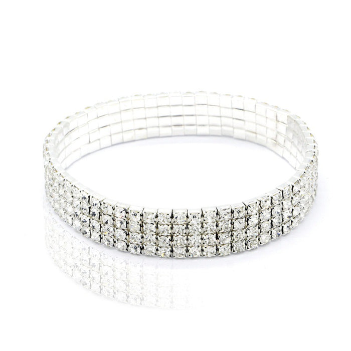 Wholesale full diamond anklet super shiny elastic MOQ≥2 JDC-AS-RuiP001