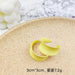 Jewelry WholesaleWholesale cream yellow S925 silver needle spray paint butterfly C circle square round earrings JDC-ES-FX010 Earrings 繁瑆 %variant_option1% %variant_option2% %variant_option3%  Factory Price JoyasDeChina Joyas De China